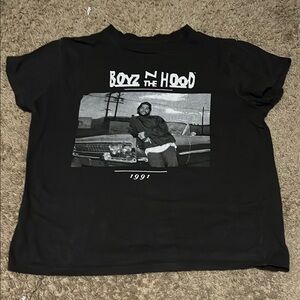 Black Short Sleeve Tee with Retro Graphic